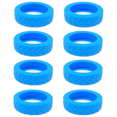 4/8 pakuotės silikoninė ratų apsauga, skirta bagažo triukšmo mažinimui Kelioninio bagažo rato dangčio sustorėjusių bagažo priedų