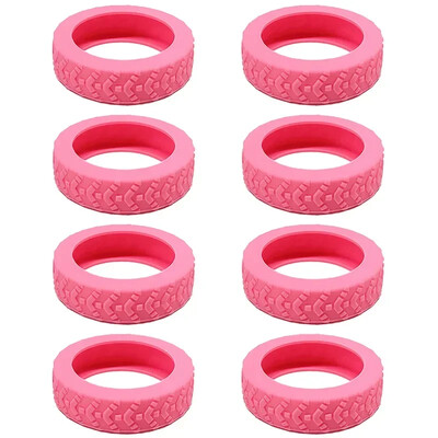 4/8 pakuotės silikoninė ratų apsauga, skirta bagažo triukšmo mažinimui Kelioninio bagažo rato dangčio sustorėjusių bagažo priedų