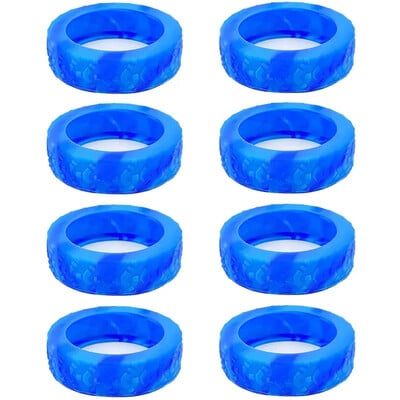 4/8 pakuotės silikoninė ratų apsauga, skirta bagažo triukšmo mažinimui Kelioninio bagažo rato dangčio sustorėjusių bagažo priedų