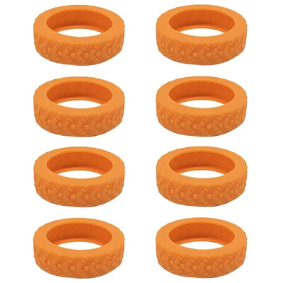 4/8 pakuotės silikoninė ratų apsauga, skirta bagažo triukšmo mažinimui Kelioninio bagažo rato dangčio sustorėjusių bagažo priedų