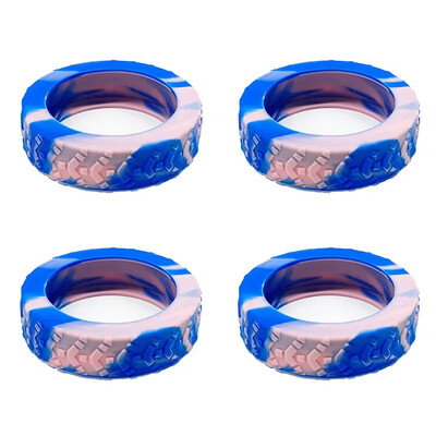 4/8 pakuotės silikoninė ratų apsauga, skirta bagažo triukšmo mažinimui Kelioninio bagažo rato dangčio sustorėjusių bagažo priedų