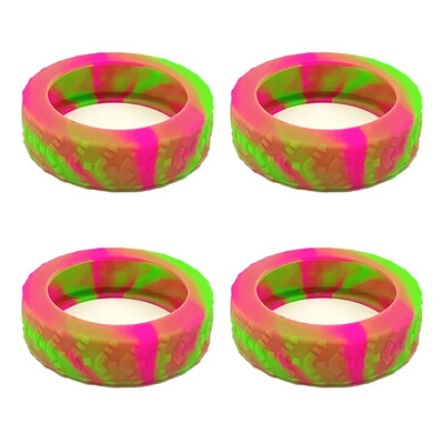 4/8 pakuotės silikoninė ratų apsauga, skirta bagažo triukšmo mažinimui Kelioninio bagažo rato dangčio sustorėjusių bagažo priedų