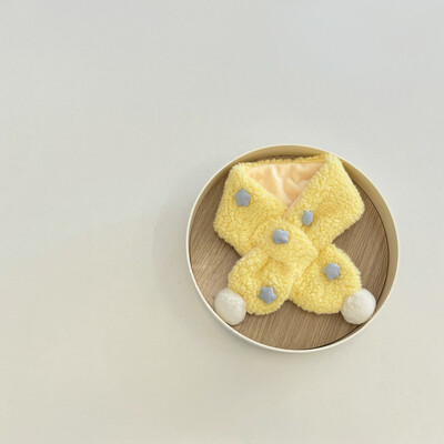 Jesen Zima Topli dječji dječji šal za dječake Djevojčice Slatke zvjezdice Janjeće runo Prsten s križnim vratom Prigušivač Dječji šalovi 2-6 godina