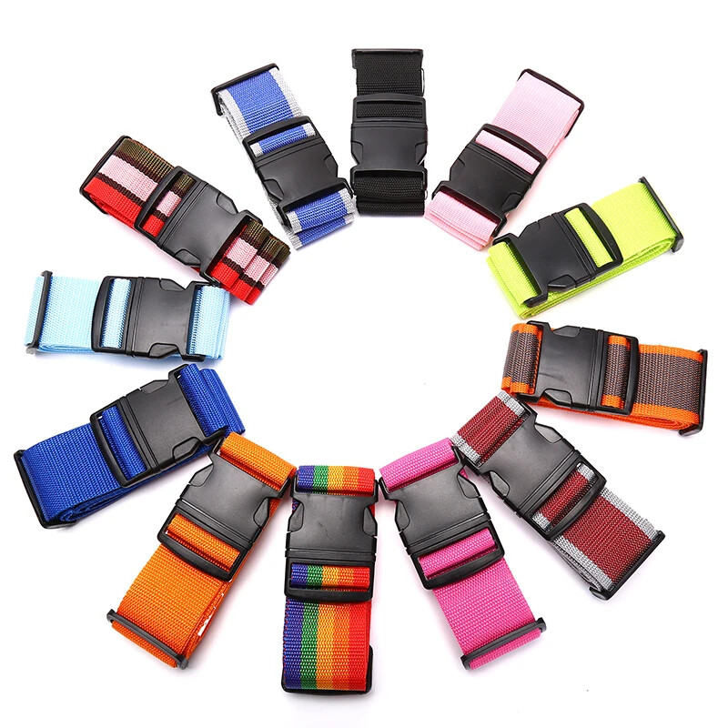 Nastaviteľný cestovný popruh na batožinu, cestovné príslušenstvo, jednoslovný popruh na kufor s prackou, popruh na batožinu, cestovné príslušenstvo na kufor