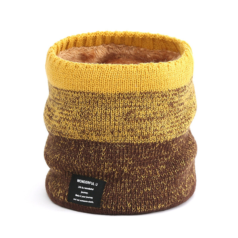 Téli gyapjú bélelt kötött nyakmelegítő sál Férfi Női Ifjúsági Fiúk Lányok Melegen Hideg időjárás Hó Sí