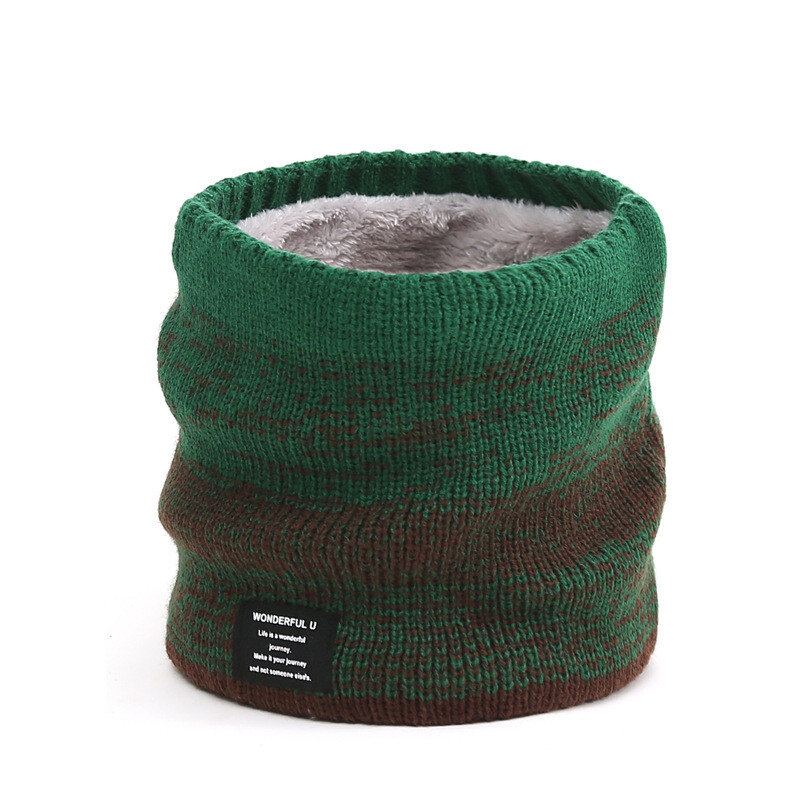 Téli gyapjú bélelt kötött nyakmelegítő sál Férfi Női Ifjúsági Fiúk Lányok Melegen Hideg időjárás Hó Sí