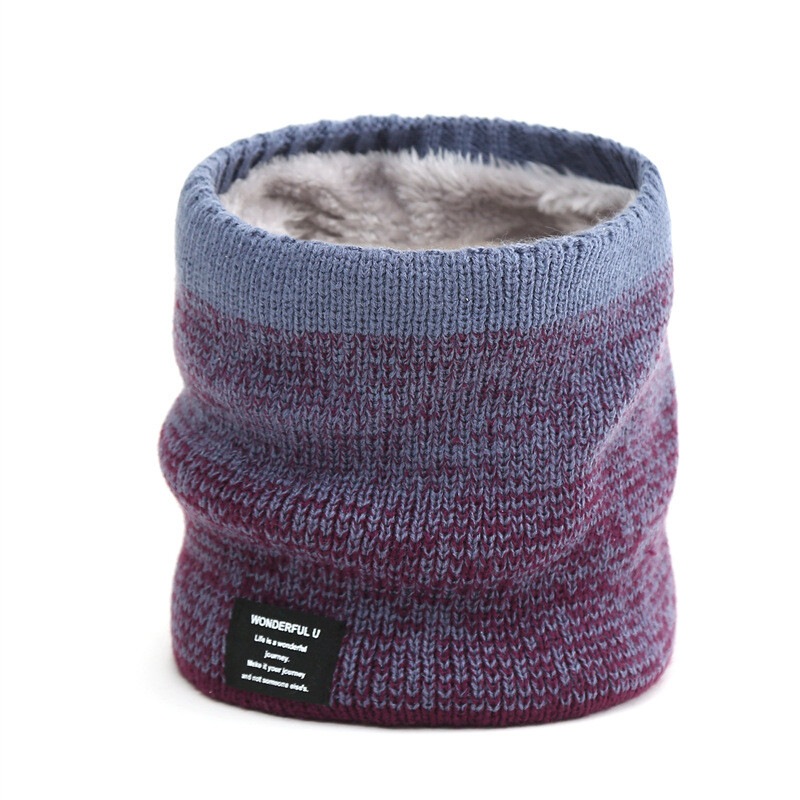 Téli gyapjú bélelt kötött nyakmelegítő sál Férfi Női Ifjúsági Fiúk Lányok Melegen Hideg időjárás Hó Sí