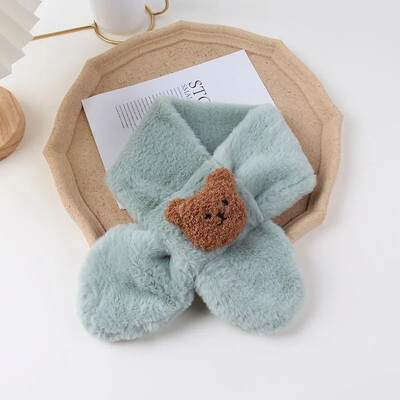 1 bucată eșarfe calde cu blană pentru copil mic, eșarfă stereo 3D cu desene animate dulci pentru copii mici băiat fată Kawaii toamnă iarnă eșarfe de pluș pentru gât