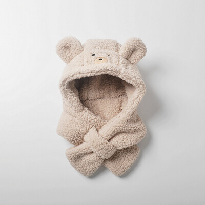 deer jonmi Zima u korejskom stilu za bebe, za djecu, deblje marame od flisa, topli šalovi s kapuljačom, crtići, naušnice za malu djecu, dječje marame za vrat i šešire