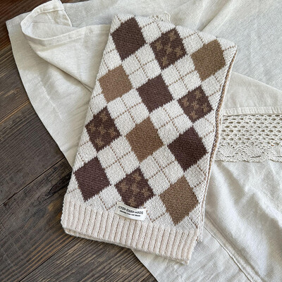 Φθινοπωρινό Χειμώνα Ζεστό Καρό Παιδικά Κασκόλ Μαλακά Άνετα Μάλλινο Νήματα Πλεκτό Κασκόλ Μακρύ Λαιμό Βρεφικό Παιδικό Σιγαστήρα για αγόρια Κορίτσια