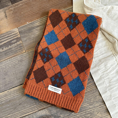 Φθινοπωρινό Χειμώνα Ζεστό Καρό Παιδικά Κασκόλ Μαλακά Άνετα Μάλλινο Νήματα Πλεκτό Κασκόλ Μακρύ Λαιμό Βρεφικό Παιδικό Σιγαστήρα για αγόρια Κορίτσια