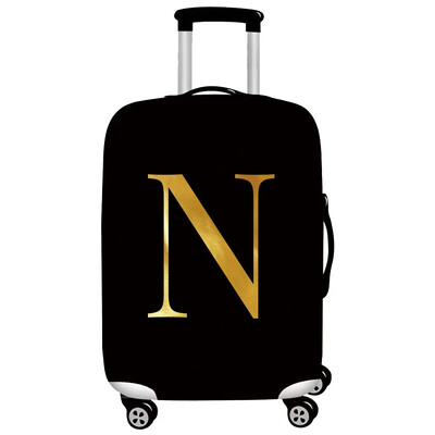 Husă pentru bagaje Protector pentru valiză din țesătură elastică Husă împotriva prafului pentru bagaje, potrivită valiză de 18-32 inchi, organizator de călătorie, serie de litere