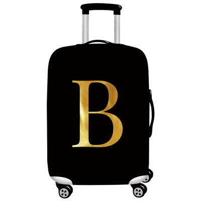 Husă pentru bagaje Protector pentru valiză din țesătură elastică Husă împotriva prafului pentru bagaje, potrivită valiză de 18-32 inchi, organizator de călătorie, serie de litere