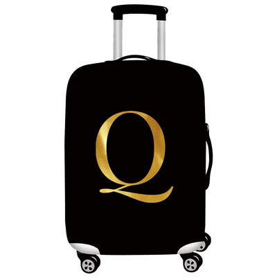 Husă pentru bagaje Protector pentru valiză din țesătură elastică Husă împotriva prafului pentru bagaje, potrivită valiză de 18-32 inchi, organizator de călătorie, serie de litere