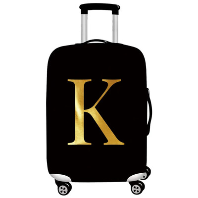 Husă pentru bagaje Protector pentru valiză din țesătură elastică Husă împotriva prafului pentru bagaje, potrivită valiză de 18-32 inchi, organizator de călătorie, serie de litere