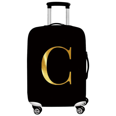 Husă pentru bagaje Protector pentru valiză din țesătură elastică Husă împotriva prafului pentru bagaje, potrivită valiză de 18-32 inchi, organizator de călătorie, serie de litere