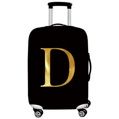 Husă pentru bagaje Protector pentru valiză din țesătură elastică Husă împotriva prafului pentru bagaje, potrivită valiză de 18-32 inchi, organizator de călătorie, serie de litere