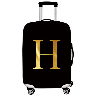 Husă pentru bagaje Protector pentru valiză din țesătură elastică Husă împotriva prafului pentru bagaje, potrivită valiză de 18-32 inchi, organizator de călătorie, serie de litere