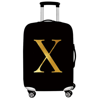 Husă pentru bagaje Protector pentru valiză din țesătură elastică Husă împotriva prafului pentru bagaje, potrivită valiză de 18-32 inchi, organizator de călătorie, serie de litere