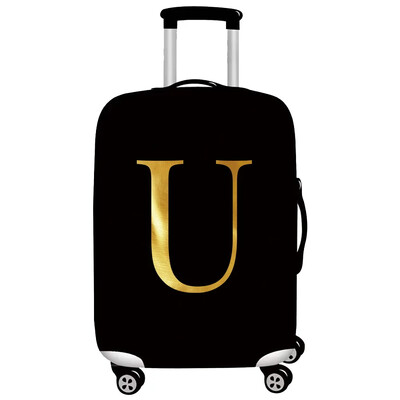 Husă pentru bagaje Protector pentru valiză din țesătură elastică Husă împotriva prafului pentru bagaje, potrivită valiză de 18-32 inchi, organizator de călătorie, serie de litere