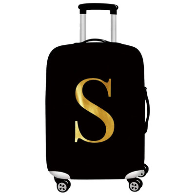 Husă pentru bagaje Protector pentru valiză din țesătură elastică Husă împotriva prafului pentru bagaje, potrivită valiză de 18-32 inchi, organizator de călătorie, serie de litere