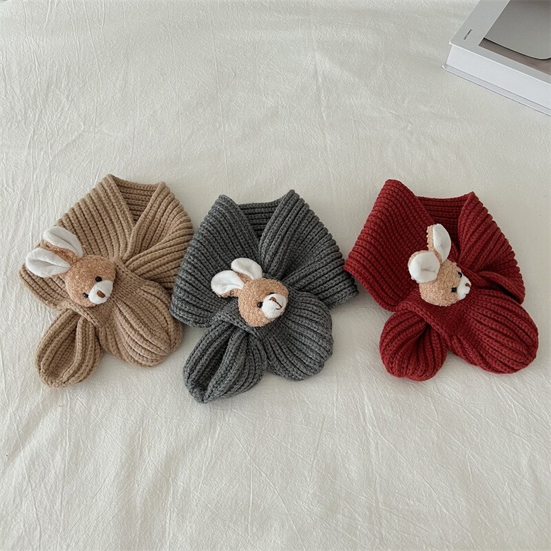 Zimski dječji šal Mekani topli pleteni dječji šalovi za djevojčice Dječaci Slatki crtani zečevi Dječji šalovi Dodaci za malu djecu