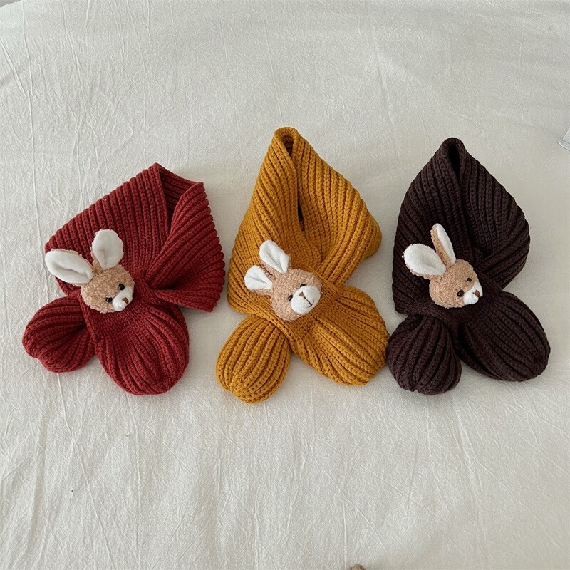 Zimski dječji šal Mekani topli pleteni dječji šalovi za djevojčice Dječaci Slatki crtani zečevi Dječji šalovi Dodaci za malu djecu