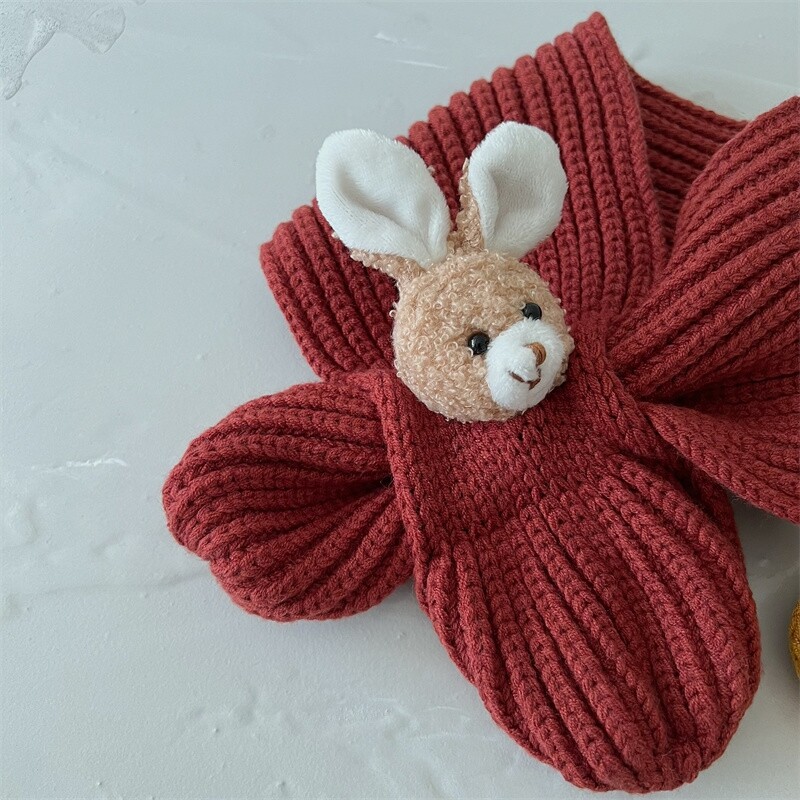 Zimski dječji šal Mekani topli pleteni dječji šalovi za djevojčice Dječaci Slatki crtani zečevi Dječji šalovi Dodaci za malu djecu