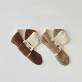 Ins korėjiečių vaikų šalikas berniukams mergaitėms kūdikiams žiemai šiltas šalikas Juostelės megztas skara skara vaikams kaklo apykaklė Laikyti šiltai