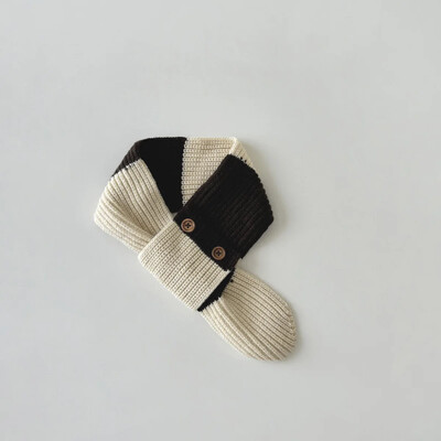 Ins korėjiečių vaikų šalikas berniukams mergaitėms kūdikiams žiemai šiltas šalikas Juostelės megztas skara skara vaikams kaklo apykaklė Laikyti šiltai