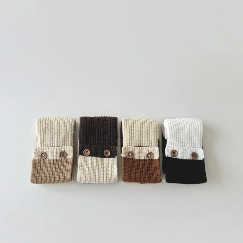 Ins korėjiečių vaikų šalikas berniukams mergaitėms kūdikiams žiemai šiltas šalikas Juostelės megztas skara skara vaikams kaklo apykaklė Laikyti šiltai