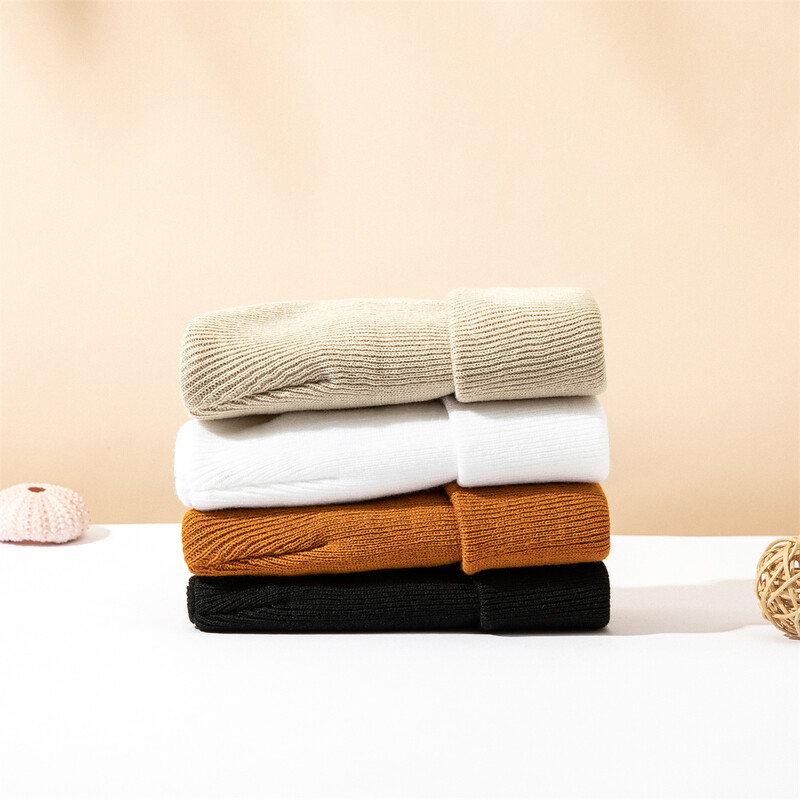 2 vnt. Nauji korėjietiški 0-2 metų vaikams vienspalviai šilti megzti kepuraitės vaikams rudeninės žieminės kepuraitės berniukams mergaitėms bekraštė kepurė Beanie