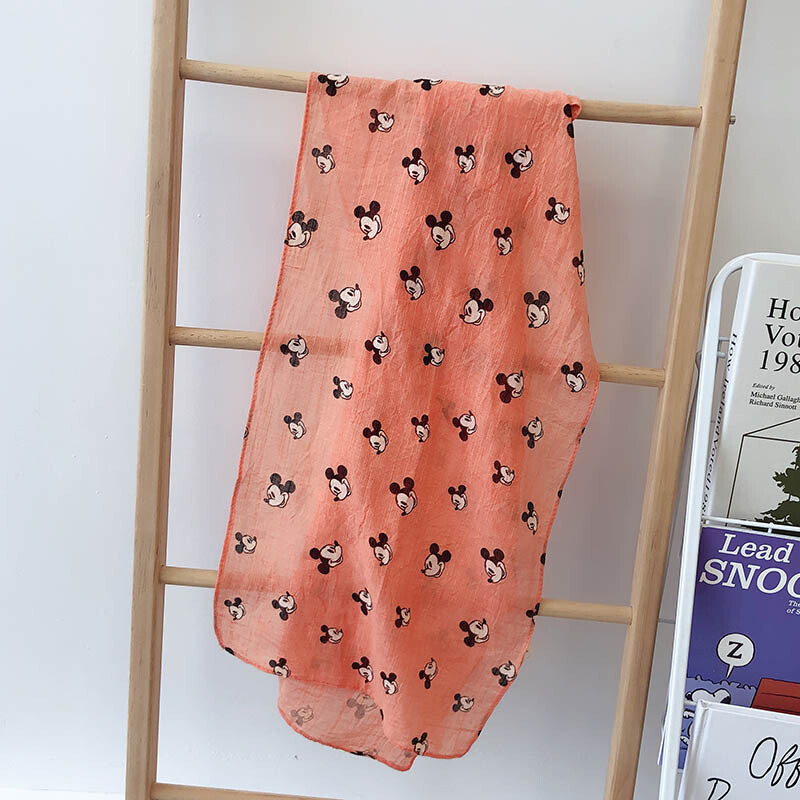 Eșarfă pentru copii model Mickey Bumbac și in Toamnă Iarnă Bebeluș eșarfă caldă Accesorii pentru fete Esarfă de mătase pentru femei