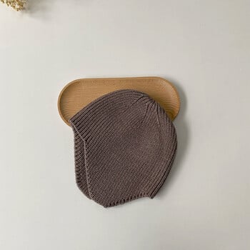 Κορέα μονόχρωμο Baby Beanies Μαλακό παιδικό καπό Καπέλο Παιδικά πλεκτά καπέλα Φθινόπωρο Χειμερινό μωρό καπέλο New Born Photography Props