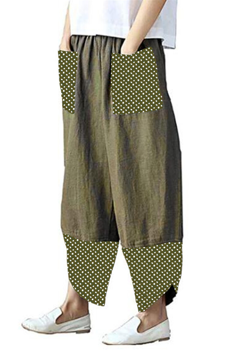 2020, noua stație independentă, pantaloni cu picioare largi, lejeri, casual, bumbac, in, pantaloni în nouă puncte, pantaloni pentru femei 