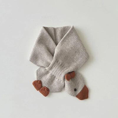 Divat koreai sokoldalú gyermeksál tél új aranyos kötött meleg nyakkendő egyszínű rajzfilm kacsa fiúk lány baba sálak