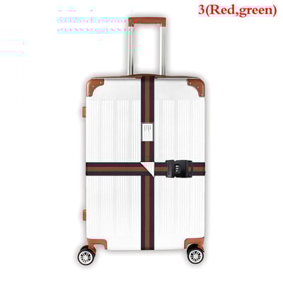 4,2 m-es nejlon 3 számjegyű, jelszózáras csomagtartó heveder kereszt öv csomagolás Állítható utazási bőrönd csatszíj csomagtartó övek