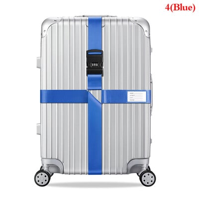 4,2 m-es nejlon 3 számjegyű, jelszózáras csomagtartó heveder kereszt öv csomagolás Állítható utazási bőrönd csatszíj csomagtartó övek