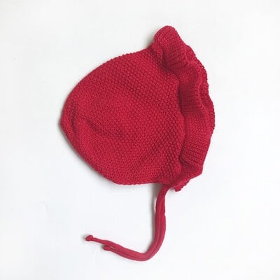 Pălărie pentru nou-născut de toamnă Căciuli de tricotat lucrate manual Căciuli de încălzit cu volane de modă Căciuli pentru copii