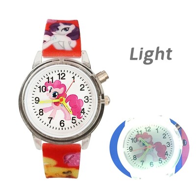 Svjetleća bljeskalica, dječji satovi, slatki crtani jednorog, svjetleća igračka, dječji kvarcni sat za dječake i djevojčice, rođendanski darovi, sat