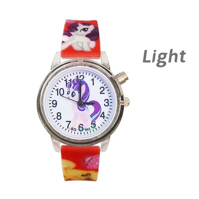 Svjetleća bljeskalica, dječji satovi, slatki crtani jednorog, svjetleća igračka, dječji kvarcni sat za dječake i djevojčice, rođendanski darovi, sat