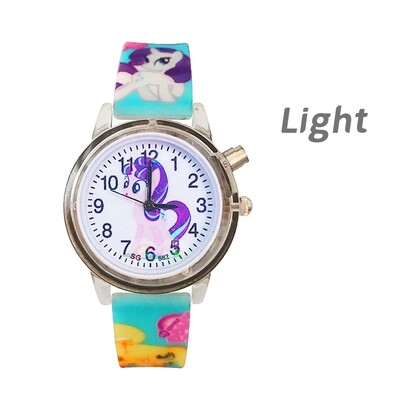 Svjetleća bljeskalica, dječji satovi, slatki crtani jednorog, svjetleća igračka, dječji kvarcni sat za dječake i djevojčice, rođendanski darovi, sat