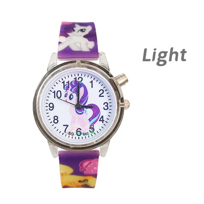 Svjetleća bljeskalica, dječji satovi, slatki crtani jednorog, svjetleća igračka, dječji kvarcni sat za dječake i djevojčice, rođendanski darovi, sat
