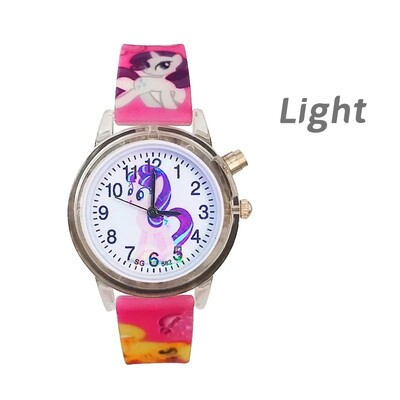 Svjetleća bljeskalica, dječji satovi, slatki crtani jednorog, svjetleća igračka, dječji kvarcni sat za dječake i djevojčice, rođendanski darovi, sat