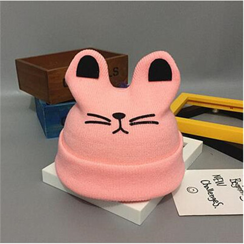 2022 Coreea de primăvară toamnă copii băieți pălărie culoare bomboană pentru copii băieți tricot pălărie fete urs cap broderie copii tricot pălărie