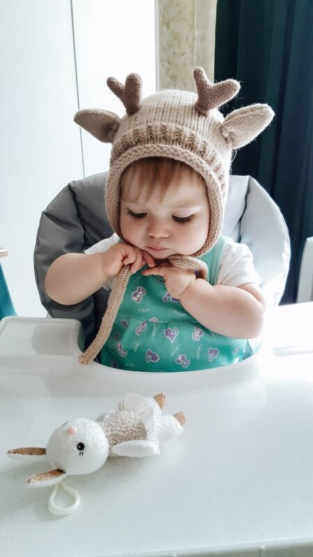 Aranyos Elk agancs baba sapka téli meleg kötött baba fiú lány sapka fülvédő sapka egyszínű gyerek gyerek sapka sapka sapka motorháztető