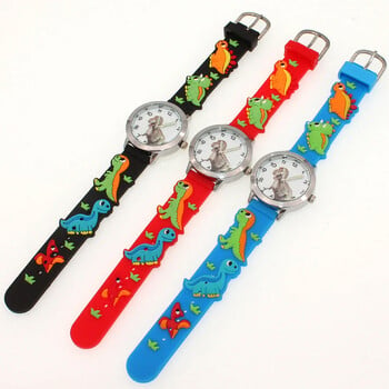 Μόδα Casual Summer Boys Girs Dinosaur Silicone Strap Quartz Ρολόγια Παιδικά Δώρο για παιδιά Μαθητές Ψηφιακό ρολόι