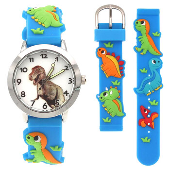 Μόδα Casual Summer Boys Girs Dinosaur Silicone Strap Quartz Ρολόγια Παιδικά Δώρο για παιδιά Μαθητές Ψηφιακό ρολόι