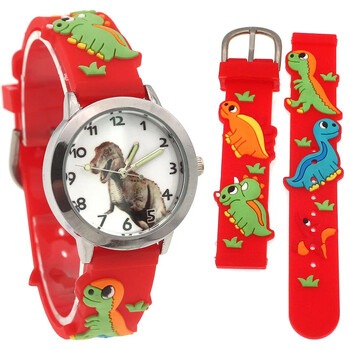 Μόδα Casual Summer Boys Girs Dinosaur Silicone Strap Quartz Ρολόγια Παιδικά Δώρο για παιδιά Μαθητές Ψηφιακό ρολόι