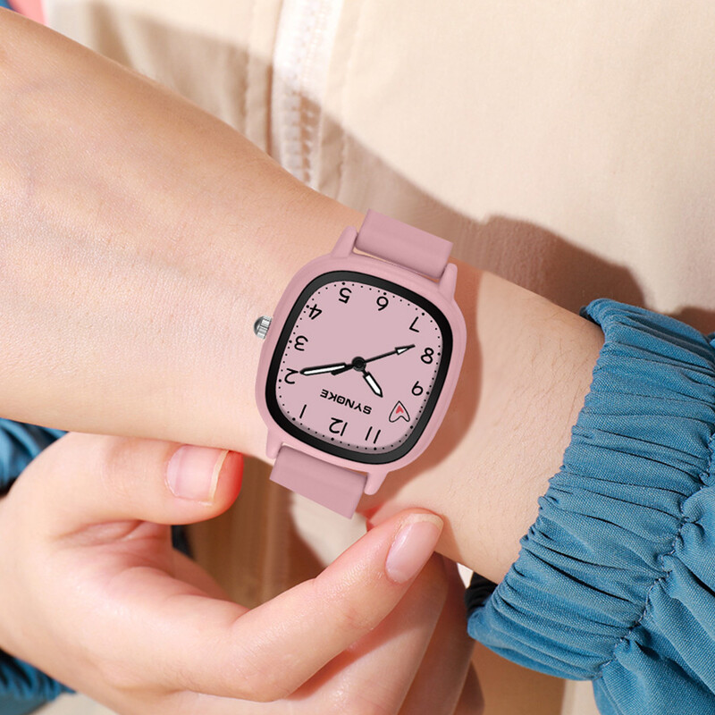 Lagani, tanki kvarcni satovi za djevojčice, modni, kreativni mali brojčanik, dječji silikonski remen, kvarcni ručni satovi